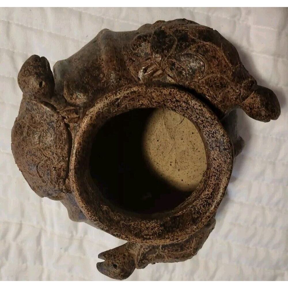 Vintage Estate Colima ? Turtle Pottery Ceramic clay Vessel Sculpture Folk Art - Picture 5 of 7